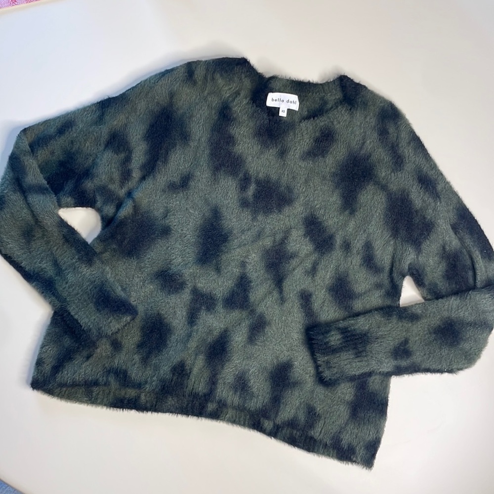 Green and Black Bella Dahl Nylon Sweater